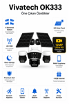 Vivatech OK333 128GB Hafıza Kartlı 4G Çift Solar Panelli Güvenlik Kamerası - Premium Serisi 12MP 4 Kameralı Gece Görüşlü (+5 GB İnternet)