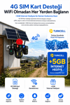 Vivatech OK336 128GB Hafıza Kartlı 4G Çift Solar Panelli Güvenlik Kamerası - Premium Serisi 12MP 4 Kameralı Gece Görüşlü (+5 GB İnternet)