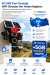 Vivatech OK337 64GB Hafıza Kartlı 4G Çift Solar Panelli Güvenlik Kamerası -  Premium Serisi 12MP AOV Sürekli Kayıt,  Sesli Konuşma (+5GB İnternet)