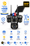 Vivatech ON-SG4366 4G Sim Kartlı Güneş Enerjili Akıllı Güvenlik Kamerası - 9MP Üç Kameralı UltraHD Ultra Premium Serisi