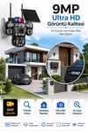 Vivatech ON-SG4366 4G Sim Kartlı Güneş Enerjili Akıllı Güvenlik Kamerası - 9MP Üç Kameralı UltraHD Ultra Premium Serisi