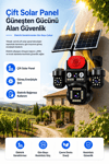 Vivatech ON-SG4474 128GB Hafıza Kartlı 4G Çift Solar Panelli Güvenlik Kamerası - 12MP HiEasy AOV Sürekli Kayıt,  Çift Yönlü Ses (+5GB İnternet)
