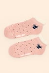 Çocuk Puantiyeli Step Çorap Pembe