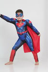 Disney Marvel Süper Kahraman Çocuk Kaslı Superman Kostümü Çocuk Kaslı Süpermen Kıyafeti
