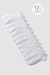 Unisex 12'li Basic Step Çorap Beyaz