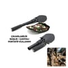 2-in-1 Katlanır Kazma Kürek - Vidalı Portatif Saplı, Pusulalı