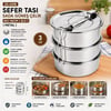 3 Katlı Çelik Sefer Tası 16 cm - Yemek Taşıma Kabı