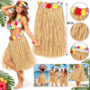 60 Cm Naturel Saman Görünümlü Hawaii Etek Hula