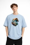 Bear2 - Oversize Tişört Bebek Mavisi