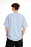 Blurry - Oversize Erkek Tişört Bebek Mavisi