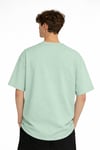 Blurry - Oversize Erkek Tişört SU YESILI