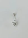 Çiçek Detaylı Göbek Piercing