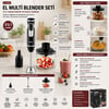 El Blender Seti 700 ml Paslanmaz Çelik Bıçak 2 Hız