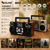 Güneş Enerjili Bluetooth Şarjlı Taşınabilir Hoparlör (FM / MP3 / USB / TF)