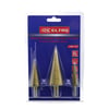 HSS kademeli matkap ucu seti 4-12 / 4-20 / 4-32 mm (3 parça)