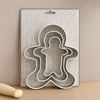 Metal Silikon Kenarlı 3'lü Kurabiye Kalıp Seti (8 x 5.5, 9.5 x 8, 13.5 x 11 cm)