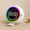 Mini Bluetooth Hoparlör Dijital Saat & Alarm USB Şarjlı Işıklı 5W