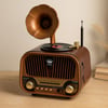 Nostaljik Bluetooth FM Radyo USB/TF MP3 Şarjlı Hoparlör