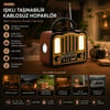 Şarjlı Bluetooth FM Radyo Hoparlör (USB/TF MP3, Nostaljik İbreli)