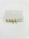 Taşlı Altılı Küpe