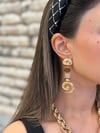 Taşlı Küpe - Kahverengi