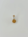 Turuncu Taşlı Göbek Piercing