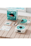 Waves Nostalji Plak Görünümlü Bluetooth Hoparlör 3d Ses Dalgası Retro Müzik Plak Mavi