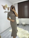 Bej zara model elbise