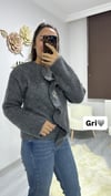 Büzgülü düğme detay hırka