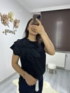 ekru çiçek aplikeli tshirt