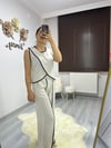 Natural siyah biye detaylı takım