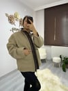piyeli peluş mont
