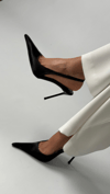 BOLD SATEN STİLETTO AYAKKABI SİYAH