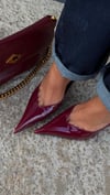 BORDO ÇANTA & RUGAN TOPUKLU AYAKKABI SETİ