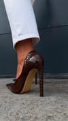 ELVIRA  RUGAN STİLETTO KAHVERENGİ