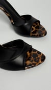 LEONA LEOPAR TOPUKLU TERLİK SİYAH