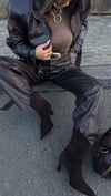 TERA HAKİKİ SÜET TOPUKLU ÇİZME BOT KAHVERENGİ