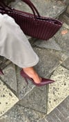 ZENVİA DOKULU STİLETTO BORDO