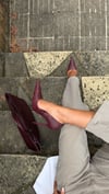 ZENVİA DOKULU STİLETTO BORDO
