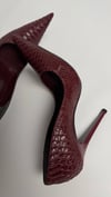 ZENVİA DOKULU STİLETTO BORDO
