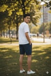 %100 PAMUK LACİVERT SHORT