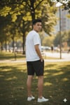 %100 PAMUK SİYAH SHORT