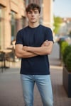FIRSAT ÜRÜN LACİVERT %100 PAMUK TSHIRT