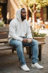 KAPŞONLU SWEATSHIRT  AÇIK BEJ