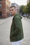 ÖZEL SERİ HAKİ (TURUNCU FERMUARLI) KAPŞONLU SWEATSHIRT