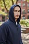 ÖZEL SERİ LACİVERT FERMUARLI KAPŞONLU SWEATSHIRT