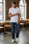 TRİKO YAKA BEYAZ %100 PAMUK TSHIRT
