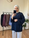 Bağlamalı Sweat LACİVERT