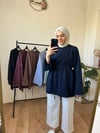 Bağlamalı Sweat LACİVERT