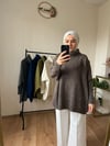 Balıkçı yaka triko kazak Kahve